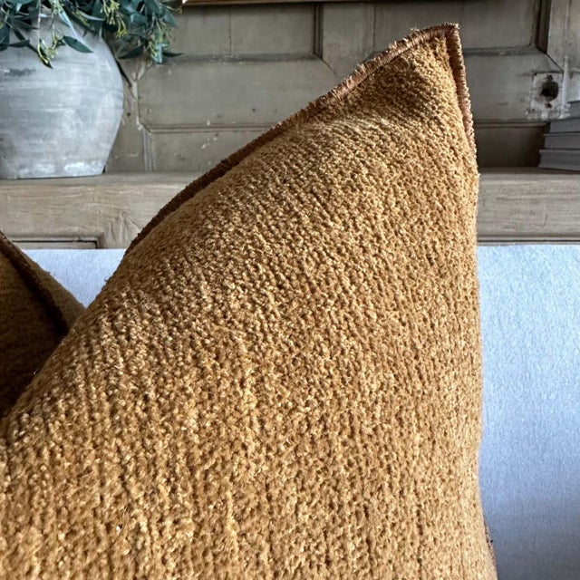 Not Yet Made - Made To Order French Cotton Chenille Pillow With Down Insert For Sale - Image 5 of 7