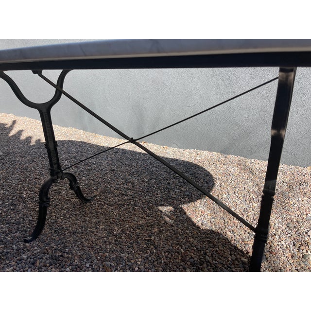 Stone 1950s Oval Bistro Table For Sale - Image 7 of 7