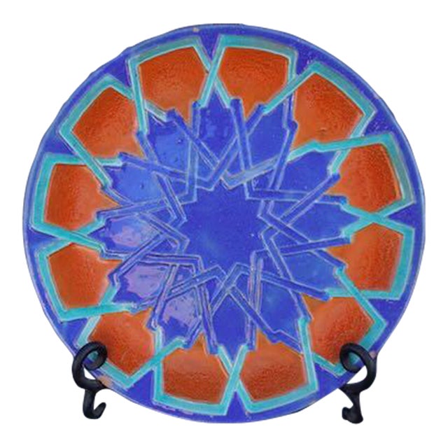 Catalina Island Moorish Plate in Blue 1930s Chairish