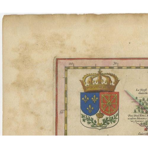 Paper Antique Blaeu Map of Anjou, 1642 For Sale - Image 7 of 12