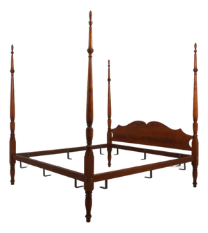 Eldred Wheeler King Size Tiger Maple Poster Bed