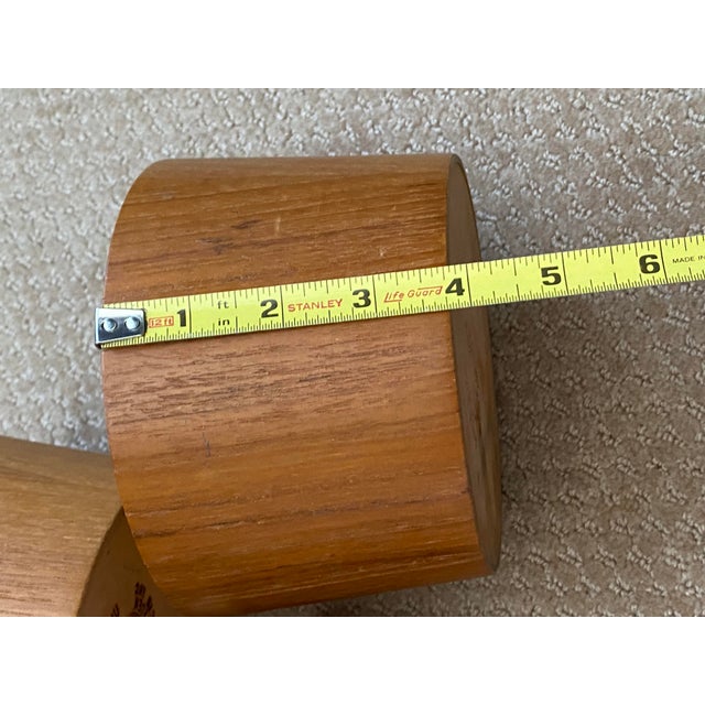 Set of 3 Midcentury Danish Modern Stackable Servex Teak Bowls, Made in Sweden For Sale In Baltimore - Image 6 of 12