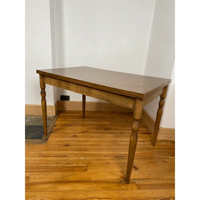 Baumann Veneered Wood Table, 1960s, in Good conditions. Designed 1960 to 1969 This piece has an attribution mark, I am...
