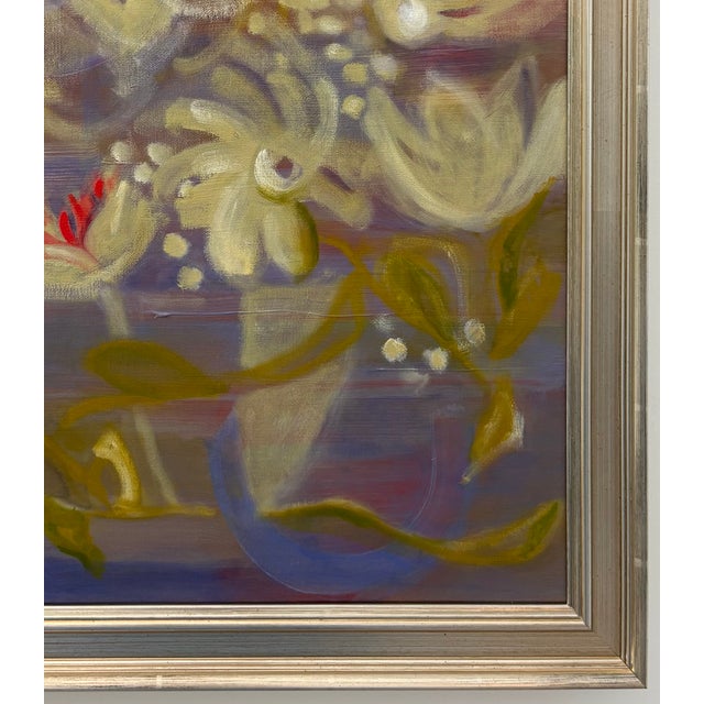 2020s “Floral Dreams” Framed Oil on Linen by Nancy M. Vignola For Sale - Image 5 of 8