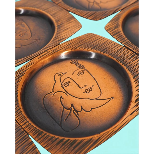 Vintage Polish Coasters, 1970s, Set of 6 For Sale - Image 9 of 10