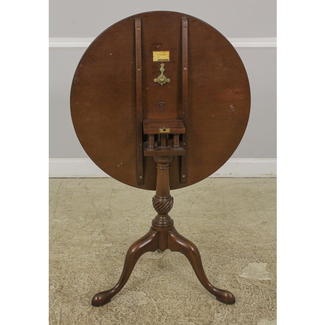 Kittinger Historic Newport Round Mahogany Tilt Top Table Chairish