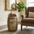Vintage Oriental Chinoiserie Western Graphic Porcelain Stool Table Ottoman For Sale - Image 9 of 9