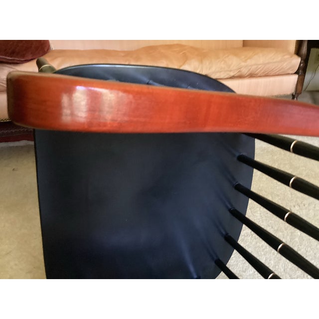 1980s American Traditional Vtg. Umkc Medical School Solid Wood Captains Chair For Sale - Image 6 of 9