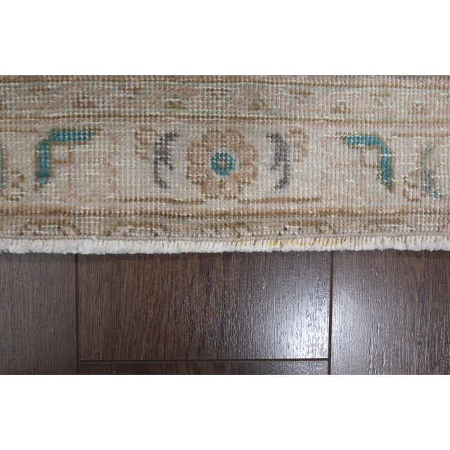 Boho Chic 1970s Vintage Persian Handmade Wool Cotton Blue Area Rug For Sale - Image 3 of 11
