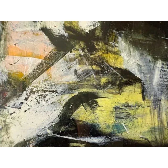 Paint Yellow and Black Abstract Painting by Vahan For Sale - Image 7 of 8