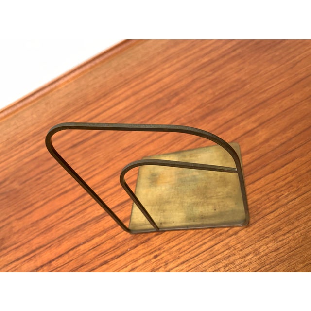 Metal Mid-Century Art Deco Brass Bookends, Set of 2 For Sale - Image 7 of 18