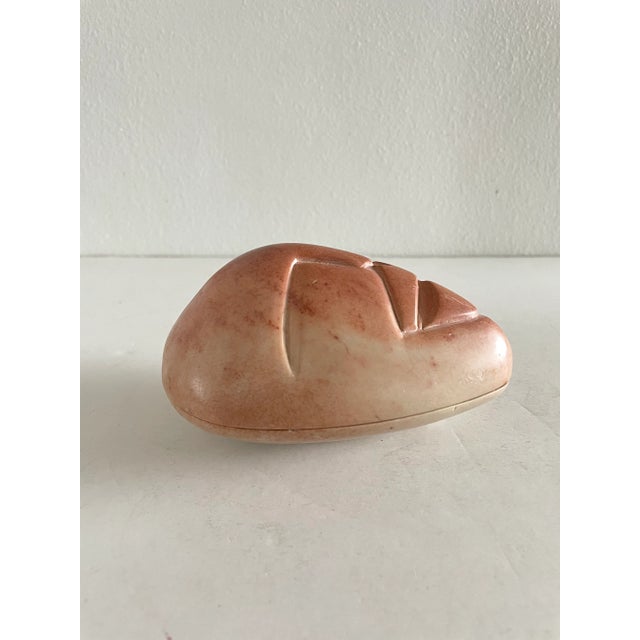 Late 20th Century Hand Carved Soapstone Face Box From Kenya For Sale - Image 4 of 10