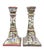 Pair of Hand-Painted Portuguese Faience Candlesticks by C. Melo With Birds, Dog, Castle & Deer – Folk Art / European Traditional For Sale - Image 11 of 18