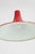 Ready to hang Scandinavian pendant featuring a glossy red spun metal shade with clean, flared profile. A timeless accent...