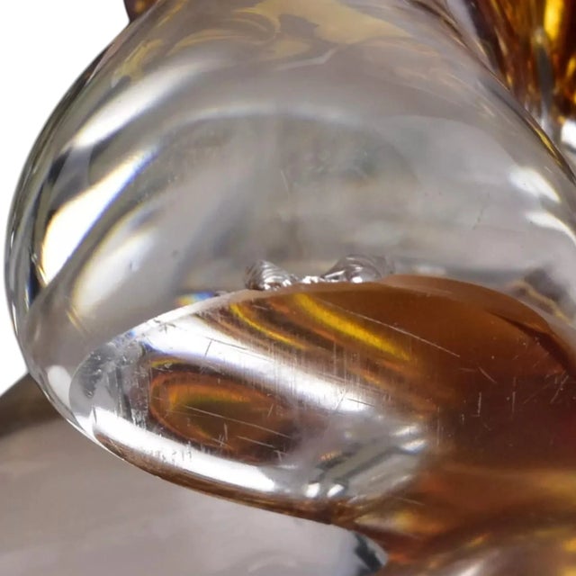 Lorraine Art Glass Centerpiece Sculpture Bowl Mid Century Modern For Sale - Image 9 of 10