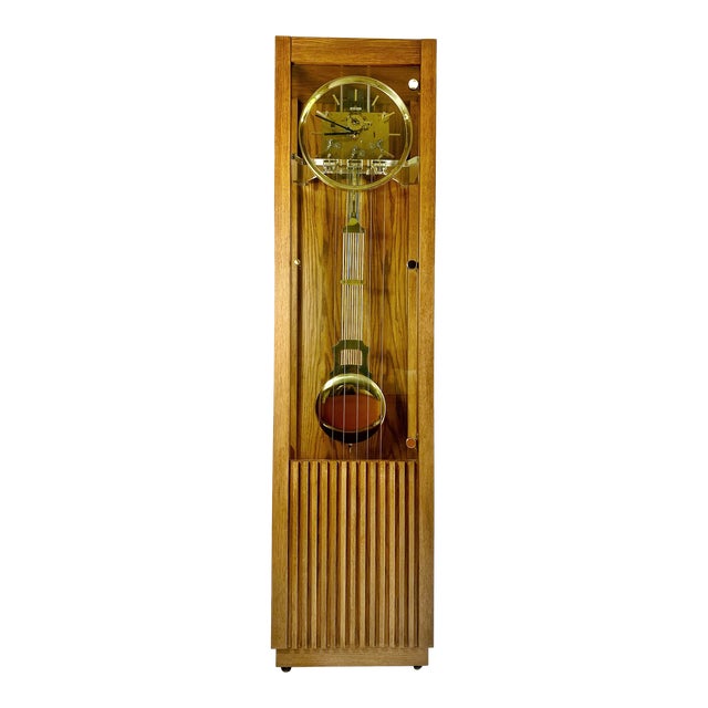 Mid Century Modern George Nelson Floor Clock for Howard Miller For Sale