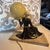 French Art Deco Cold-Painted Table Lamp with Woman Carrying Sphere in Bronze on a Marble Base, 1936 For Sale - Image 3 of 11