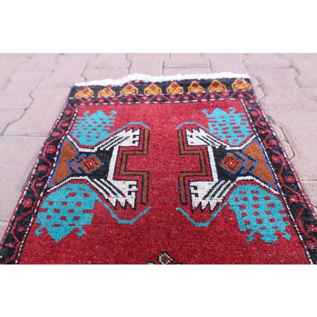 1970s Rustic Red Oriental Hand Knotted Wool Rug For Sale - Image 10 of 13