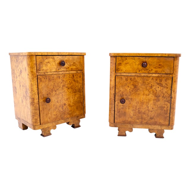 Art Deco Style Side Tables, Poland, 1950s, Set of 2 For Sale