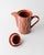 Mid-Century Striped Rust Orange Ceramic Teapot with Lid and Creamer, 1970s For Sale - Image 3 of 12
