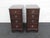 Kindel Tall and Narrow Mahogany Nightstands End Bedside Tables a Pair 6443 For Sale - Image 16 of 17