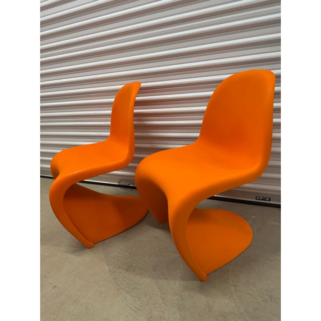 Vintage Post Modern 1990s Pantonstolen (Vernor Panton) Chair Pair (2) For Sale - Image 10 of 12