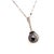 Silver Diamond Tahitian Pearl Necklace 18k Gold Certified For Sale - Image 8 of 9
