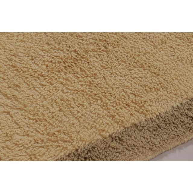 Traditional Vintage Turkish Tulu Rug, Beige Field With Brown Border in Soft Pile - Rug & Kilim For Sale - Image 3 of 8