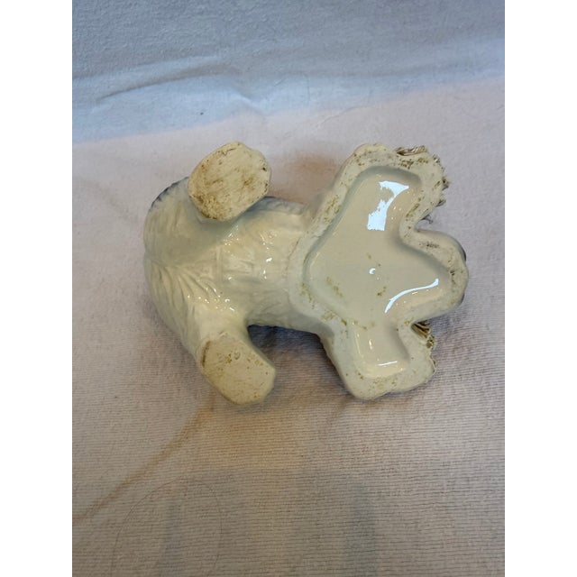 1940s Porcelain Freckled Cute Dog Planter For Sale - Image 11 of 12