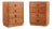 Vintage Pinewood Chest of Drawers, 1970s, Set of 2 For Sale