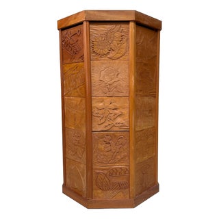 Japanese Wooden Plant Stand, 1990s For Sale