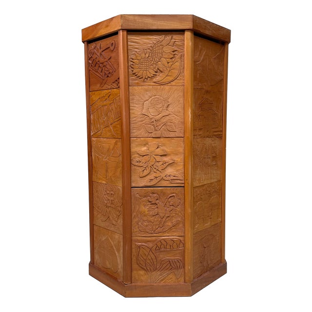 Japanese Wooden Plant Stand, 1990s For Sale