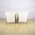 Art Deco Armchairs with Curved Armrests and White Fabric, 1930s, Set of 2 For Sale - Image 4 of 18