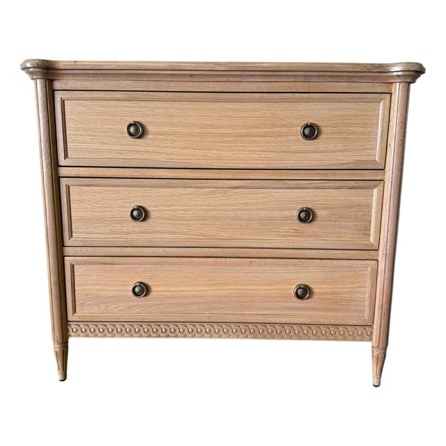 Louis 3 Drawer Commode - White Oak For Sale