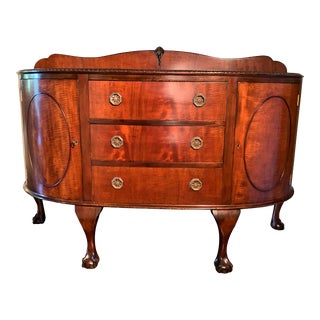 Late 19th Century Chippendale Style Curved Sideboard For Sale