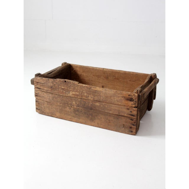 Antique Wood Farm Crate For Sale - Image 14 of 18