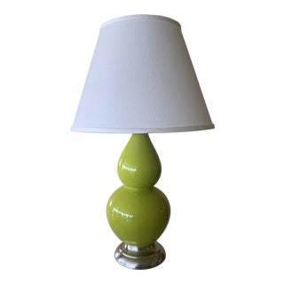 Robert Abbey Apple Green Double Gourd Lamp For Sale
