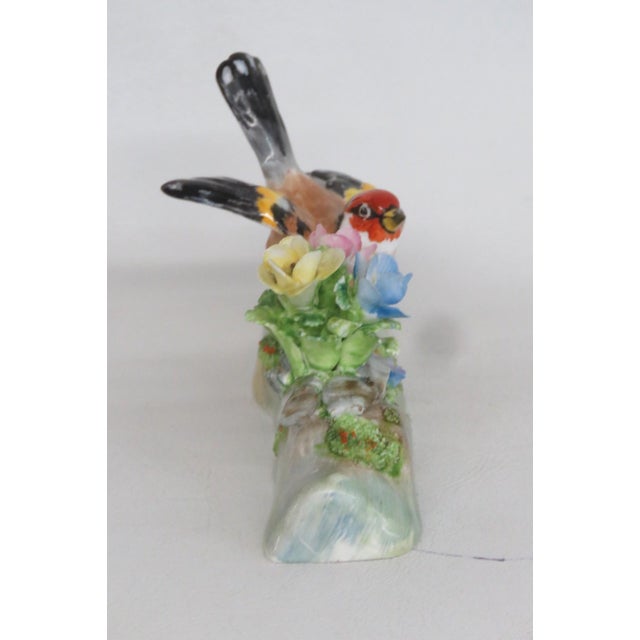 Crown Staffordshire Crown Staffordshire Porcelain Goldfinch Bird Figurine Designed by Jt Jones 4897b For Sale - Image 4 of 15
