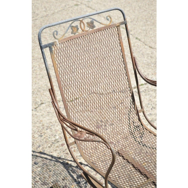 Vintage Woodard Wrought Iron Maple Leaf Garden Patio Bouncer Spring