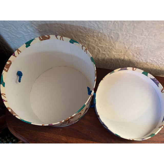 1990s Hat Box With Tassel Motif For Sale - Image 9 of 10