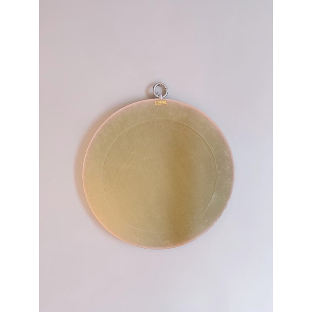 Ivory Round Wall Mirror by Ico Parisi for Longhi, Italy, 1960s For Sale - Image 8 of 9