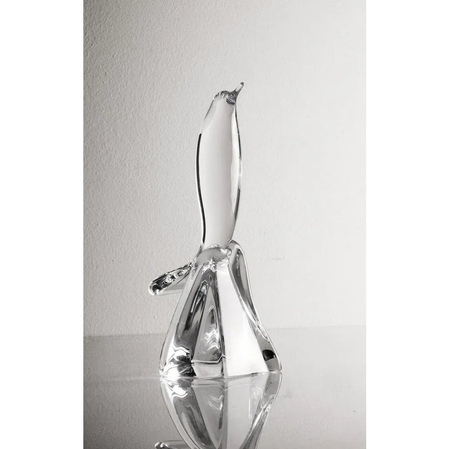 Crystal Glass Sculpture of a Bird from Daum France, 1950s | Chairish