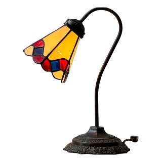 Vintage Tiffany-Style Table Lamp, 1970s For Sale