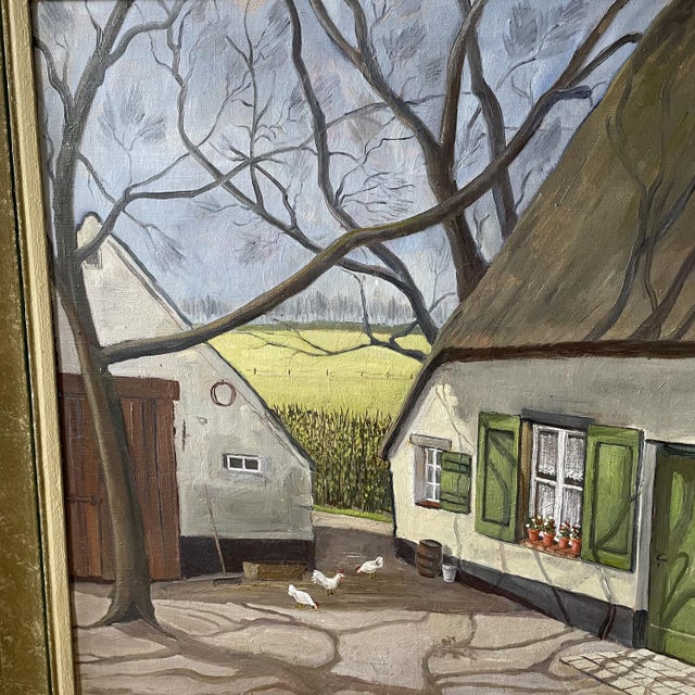 Farm View, 1890s, Oil on Canvas For Sale - Image 9 of 10