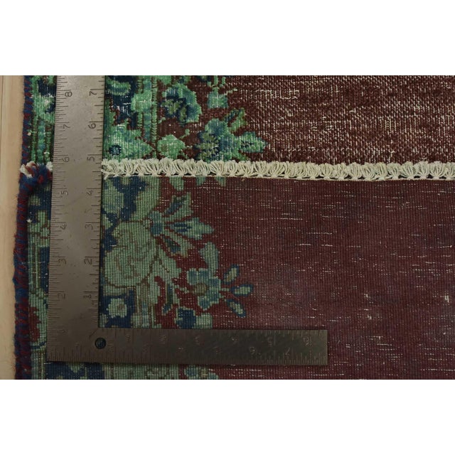 Kerman Runner 2’6” X 9’9” Red Wool Vintage Distressed Hand-Knotted Rug For Sale - Image 12 of 12