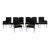 Leon Rosen Chrome Dining Chairs, Set of 8, Rohleder Chocolate Velvet, 1970's For Sale