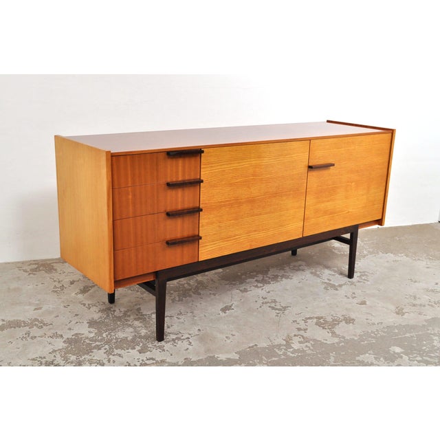 Wood Vintage Sideboard in Ash and Mahogany by František Mezulanik, 1960s For Sale - Image 7 of 14