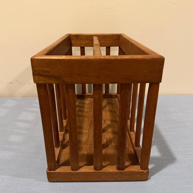 Mid 20th Century Teak Danish Mid Century Magazine Holder by Goodwood For Sale - Image 9 of 11
