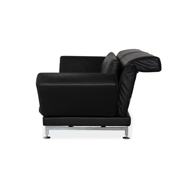 Moule Two-Seater Sofa in Black Leather from Brühl For Sale - Image 15 of 16