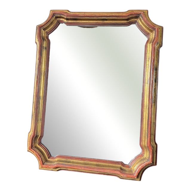 Italian Mirror with Golden Patina, 1890s For Sale